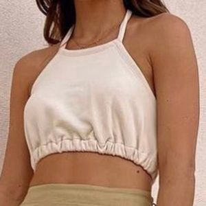 House of Harlow crop halter tank
